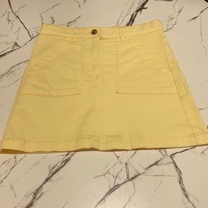 Light yellow jean skirt